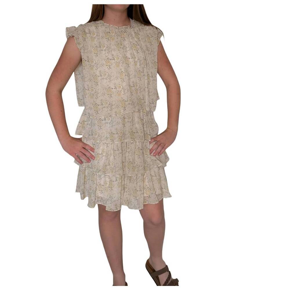 NEW IN FEBRUARY floral chiffon dress with ruffles in multi
